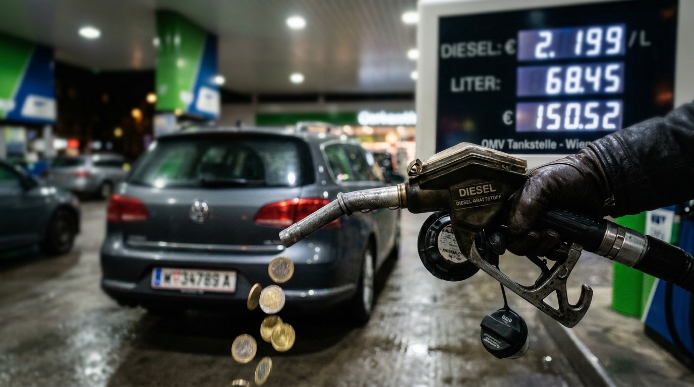 Dieselzapfsäule mit hohem Spritpreis – Diesel sparen mit einfachen Mitteln